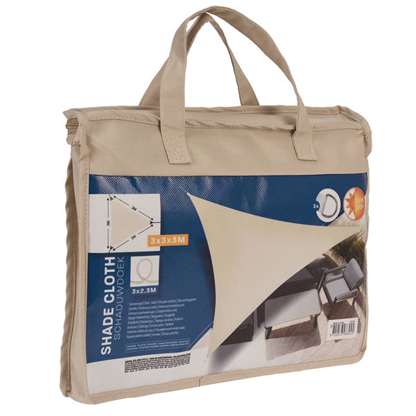 Gardalux Schaduwdoek driehoek | Gardalux | 3 x 3 x 3 meter (UPF 50+, Waterafstotend, Crème) C46400500 K170103451 - 1