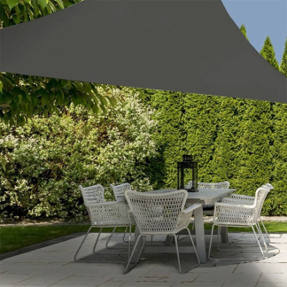 Gardalux Schaduwdoek driehoek | Gardalux | 3 x 3 x 3 meter (Waterafstotend, Donkergrijs) C46400520 K170103452 - 2