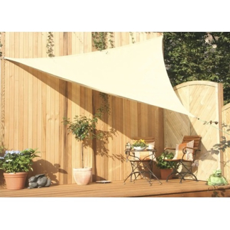 Gardalux Schaduwdoek driehoek | Gardalux | 3 x 3 x 3 meter (Waterafstotend, Gebroken wit) C46400210 K170104648 - 3