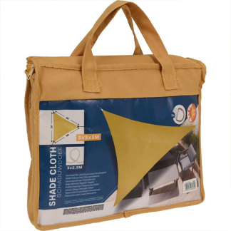 Gardalux Schaduwdoek driehoek | Gardalux | 3 x 3 x 3 meter (Waterafstotend, Okergeel) C46400550 K170103453