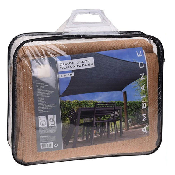 Gardalux Schaduwdoek vierkant | Gardalux | 3 x 3 meter (UV-bestendig, Zand) X66100320 K170105993 - 1