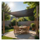 Gardalux Schaduwdoek vierkant | Gardalux | 3 x 3 meter (Waterafstotend, Donkergrijs) C46400720 K170103455 - 2