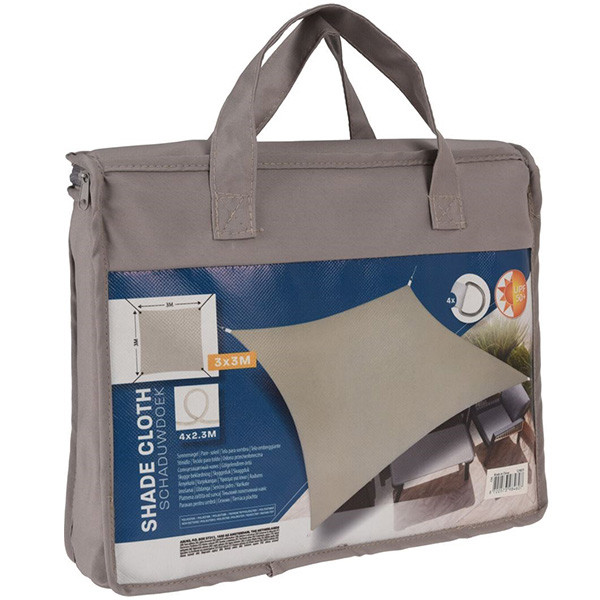 Gardalux Schaduwdoek vierkant | Gardalux | 3 x 3 meter (Waterafstotend, Taupe) C46400710 K170103458 - 1