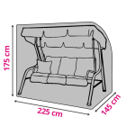 Schommelbankhoes | 225 x 145 x 175 cm (PEVA, Groen)