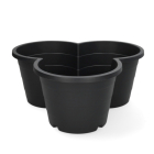 Gardalux Stapelbare bloempot | Gardalux | 40 x 42 x 21 centimeter (Set van 4 stuks, Antraciet, 3 voudig, Kunststof) Y54201210 K170105377 - 2