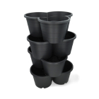 Gardalux Stapelbare bloempot | Gardalux | 40 x 42 x 21 cm | 4 stuks (Antraciet, 3 voudig, Kunststof) Y54201210 K170105377 - 1