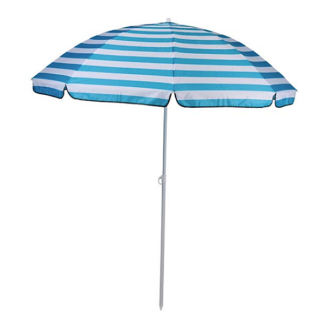 Gardalux Strand parasol | Lifetime Garden | Ø 170 cm (Blauw gestreept, Rond) 50294 K170105160 - 1