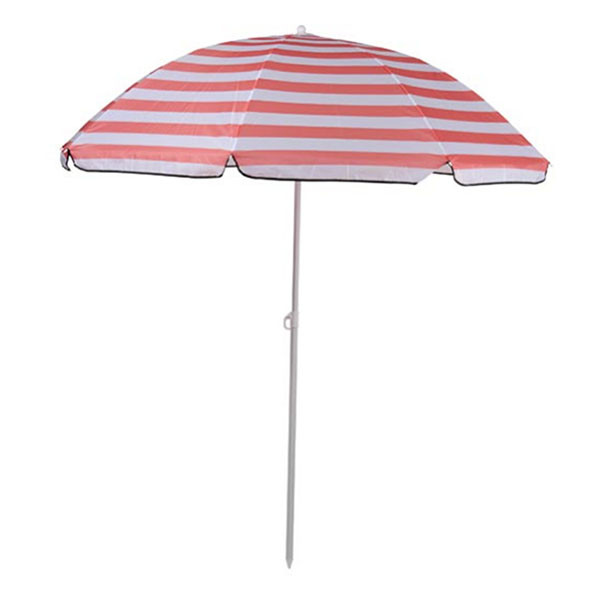 Gardalux Strand parasol | Lifetime Garden | Ø 170 x 205 cm (Roze gestreept, Rond) 50293 K170105161 - 1