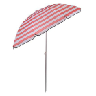 Gardalux Strand parasol | Lifetime Garden | Ø 170 x 205 cm (Roze gestreept, Rond) 50293 K170105161 - 2