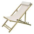 Gardalux Strandstoel | Gardalux | 112 x 60 x 80 cm (Inklapbaar, Verstelbaar, Crème) VM4000030 K170105943 - 1