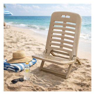 Gardalux Strandstoel | Gardalux | 62 x 40 x 63 cm (Inklapbaar, Bruin) 42990590 K170105932 - 2