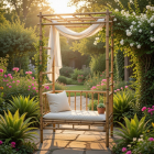 Gardalux Tuinbank | Gardalux | 116 x 54 x 220 cm (Pergola, Bamboe) VM4000210 K170105912 - 3