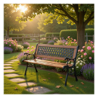 Gardalux Tuinbank | Gardalux | 118 x 50 x 75 cm (Max. 280 kg, Metaal met hout) YA3000060 K170105283 - 2