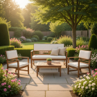 Gardalux Tuinset | Gardalux | 4-delig (Acaciahout, Wit) VM7000010 K170105919 - 6