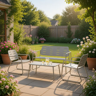 Gardalux Tuinset | Gardalux | 4-delig (Staal, Beige) X99001900 K170105929 - 2