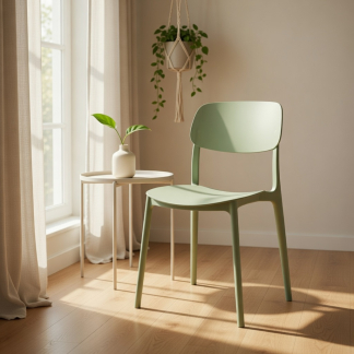 Gardalux Tuinstoel | Gardalux | 51 x 39 x 79 cm (Stapelbaar, UV-bestendig, Kunststof, Groen) LF3000040 K170105936 - 2