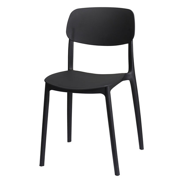 Gardalux Tuinstoel | Gardalux | 51 x 39 x 79 cm (Stapelbaar, UV-bestendig, Kunststof, Zwart) LF3000020 K170105934 - 1