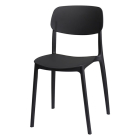 Gardalux Tuinstoel | Gardalux | 51 x 39 x 79 cm (Stapelbaar, UV-bestendig, Kunststof, Zwart) LF3000020 K170105934 - 1