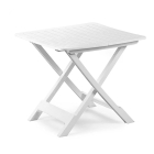 Tuintafel | Gardalux | 72 x 79 x 70 cm (Inklapbaar, Wit)
