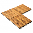 Vlondertegels | Gardalux | Acaciahout (9 stuks, Waterafvoer)