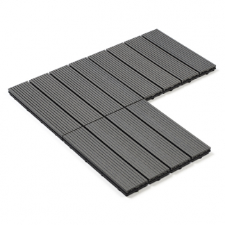 Gardalux Vlondertegels | Gardalux | Grijs (6 stuks, Waterafvoer, Houtcomposiet) X64000020 K170104752 - 1