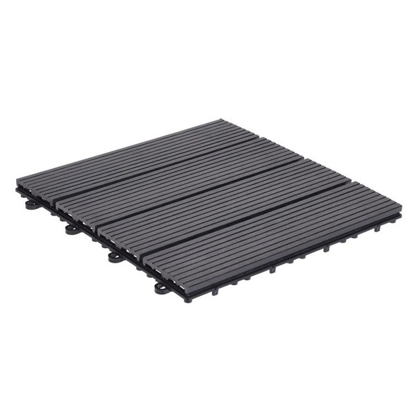 Gardalux Vlondertegels | Gardalux | Grijs (6 stuks, Waterafvoer, Houtcomposiet) X64000020 K170104752 - 2