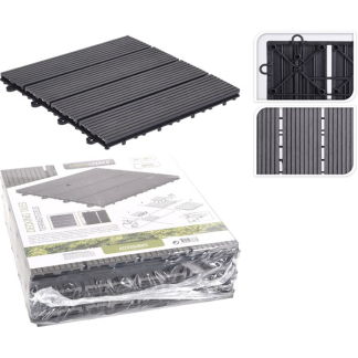 Gardalux Vlondertegels | Gardalux | Grijs (6 stuks, Waterafvoer, Houtcomposiet) X64000020 K170104752 - 3