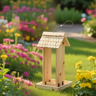 Gardalux Voederhuisje | Gardalux | 17 x 17 x 38 cm (Hangend, Hout) VH1000820 K170105863 - 3