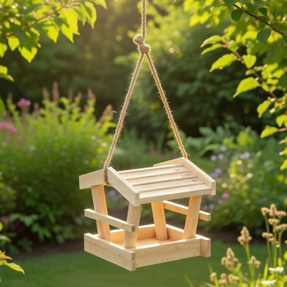 Gardalux Voederhuisje | Gardalux | 19 x 19 x 16 cm (Hangend, Hout) VH2000460 K170105866 - 2