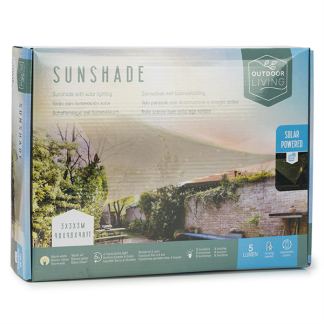 Garden Furniture Schaduwdoek driehoek | Garden Furniture | 3 x 3 x 3 meter (LED, Batterijen, Wit) 899179 K170104853 - 7