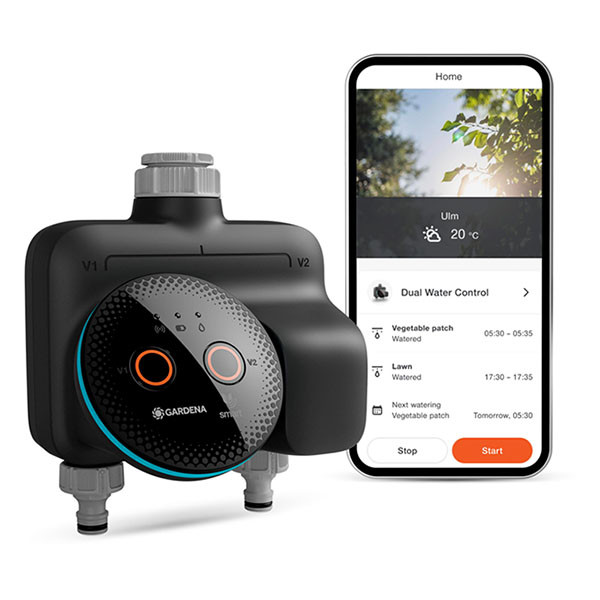 Gardena Bewateringssysteem | Gardena Smart Dual Water Control (App, Bluetooth, Automatiseringen, Stembediening) 19034-20.000.00 K170114281 - 3
