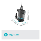 Gardena Dompelpomp | Gardena | 20.000 ltr/u (550 W, 2-in-1, Schoon water, Vuil water, Vlotterschakelaar) 09018-47.000.00 K170100012 - 2