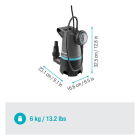 Gardena Dompelpomp | Gardena | 20.000 ltr/u (550 W, 2-in-1, Vuil water, Vlotterschakelaar) 09017-47.000.00 K170100011 - 3