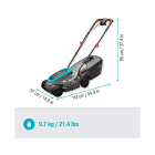 Gardena Elektrische grasmaaier | Gardena | PowerMax | 32 cm (1200W, 4 maaistanden, Opvangbak) 14633-20.000.00 K170106353 - 5