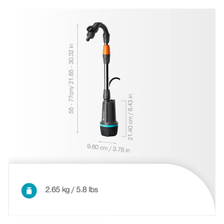 Gardena Regentonpomp | Gardena | 2400 ltr/u (Accu, 2500 mAh) 14605-20.000.00 K170114263 - 3