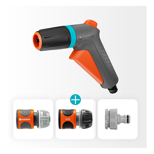 Gardena Spuitpistool tuinslang starterkit | Gardena Classic | 2 standen (3 Opzetstukken, Traploos instelbaar, UV en Vorstbescherming) 18362-20.000.00 K170114274 - 6
