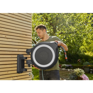 Gardena Wandslangenbox | Gardena | 25 meter (Incl. koppelstukken en tuinspuit, Vergrendeling, Wit) 18622-20 K170114171 - 4