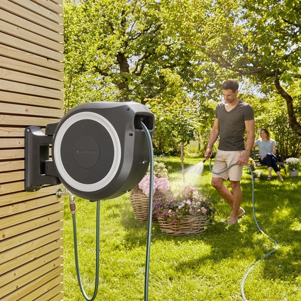 Gardena Wandslangenbox | Gardena | 35 meter (Incl. koppelstukken en tuinspuit, Vergrendeling, Wit) 18632-20 K170114173 - 6