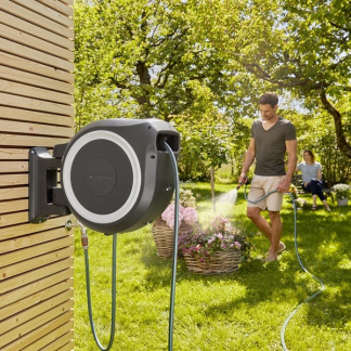 Gardena Wandslangenbox | Gardena | 35 meter (Incl. koppelstukken en tuinspuit, Vergrendeling, Wit) 18632-20 K170114173 - 6
