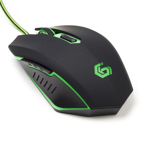 Gembird Gaming muis | Gembird (USB, 6-knops, 600-2400 dpi, Groen) MUSG-001-G K101504020 - 1