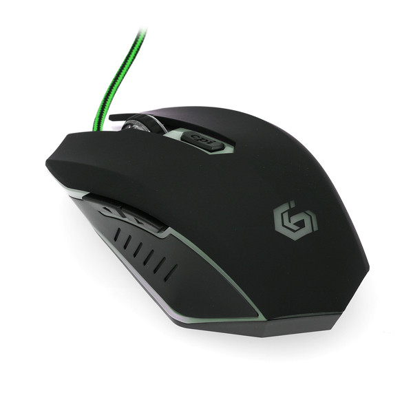 Gembird Gaming muis | Gembird (USB, 6-knops, 600-2400 dpi, Groen) MUSG-001-G K101504020 - 2