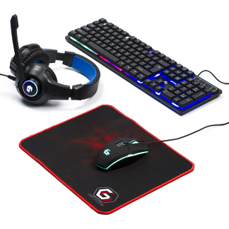 Gembird Gaming set | Gembird (Muis, Toetsenbord, Muismat, Headset, RGB) GGS-UMGL4-02 K101504013 - 1