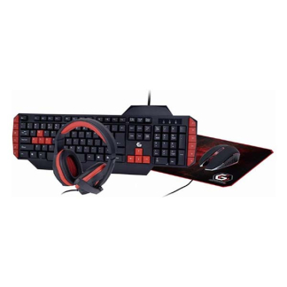 Gembird Gaming set | Gembird (RGB muis, Toetsenbord, Muismat, Headset, Rood/zwart) GGS-UMG4-02 K101504012 - 6