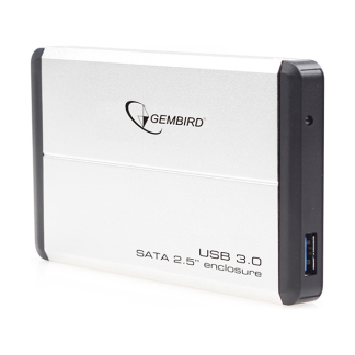 Gembird Harde schijf behuizing | Gembird | 2.5 inch (USB 3.0, SATA, Aluminum, Zilver) EE2-U3S-2-S K170302198 - 1