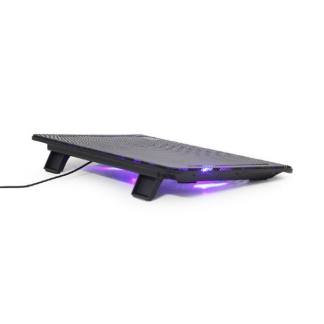 Gembird Laptopstandaard | Gembird | Tot 15.6 inch (Koelfunctie, Ergonomisch, Verstelbaar, USB-poort, led) NBS-2F15-01 K101501116 - 2