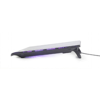 Gembird Laptopstandaard | Gembird | Tot 15.6 inch (Koelfunctie, Ergonomisch, Verstelbaar, USB-poort, led) NBS-2F15-01 K101501116 - 3