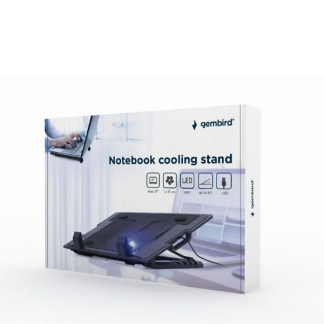 Gembird Laptopstandaard | Gembird | Tot 17 inch (Koelfunctie, Ergonomisch, Verstelbaar, USB-poort, led) NBS-1F17T-01 K101501117 - 4