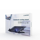 Gembird Laptopstandaard | Gembird | Tot 17 inch (Koelfunctie, Ergonomisch, Verstelbaar, USB-poort, led) NBS-1F17T-01 K101501117 - 4