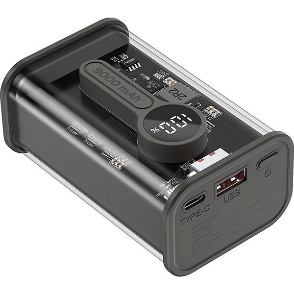 Gembird Powerbank | Gembird | 9000 mAh (USB C, USB A, 20W) PB09-TQC3-01 K105005199 - 2
