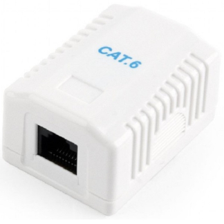 Gembird RJ45 wandcontactdoos | UTP (RJ45, Cat6, Horizontaal, Opbouw) NCAC-1U6-01 K170108353 - 1